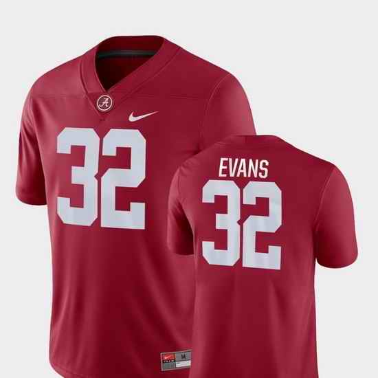 Men Alabama Crimson Tide Rashaan Evans 32 Crimson Game College Football Jersey